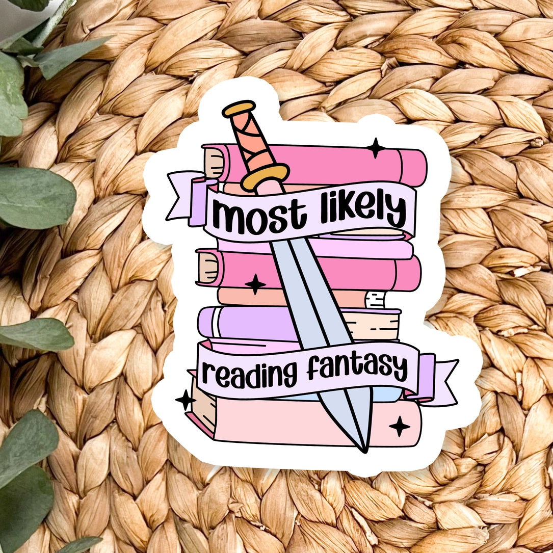 Most Likely Reading Fantasy Sword Waterproof Vinyl Sticker