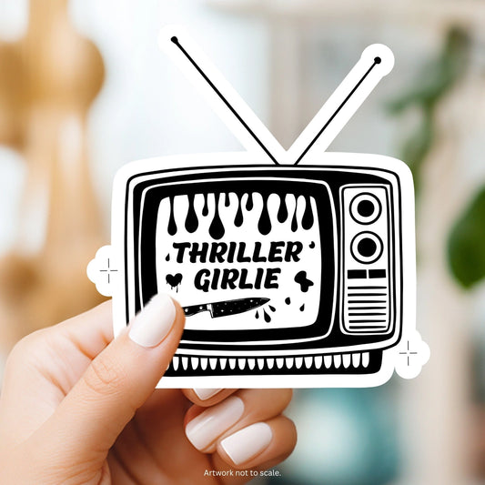 Thriller Girlie Sticker, True Crime Tv
