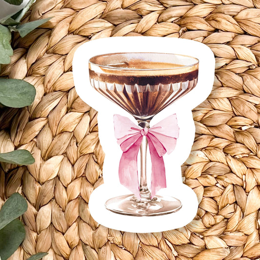 Coquette Cocktail Espresso Martini Waterproof Vinyl Sticker