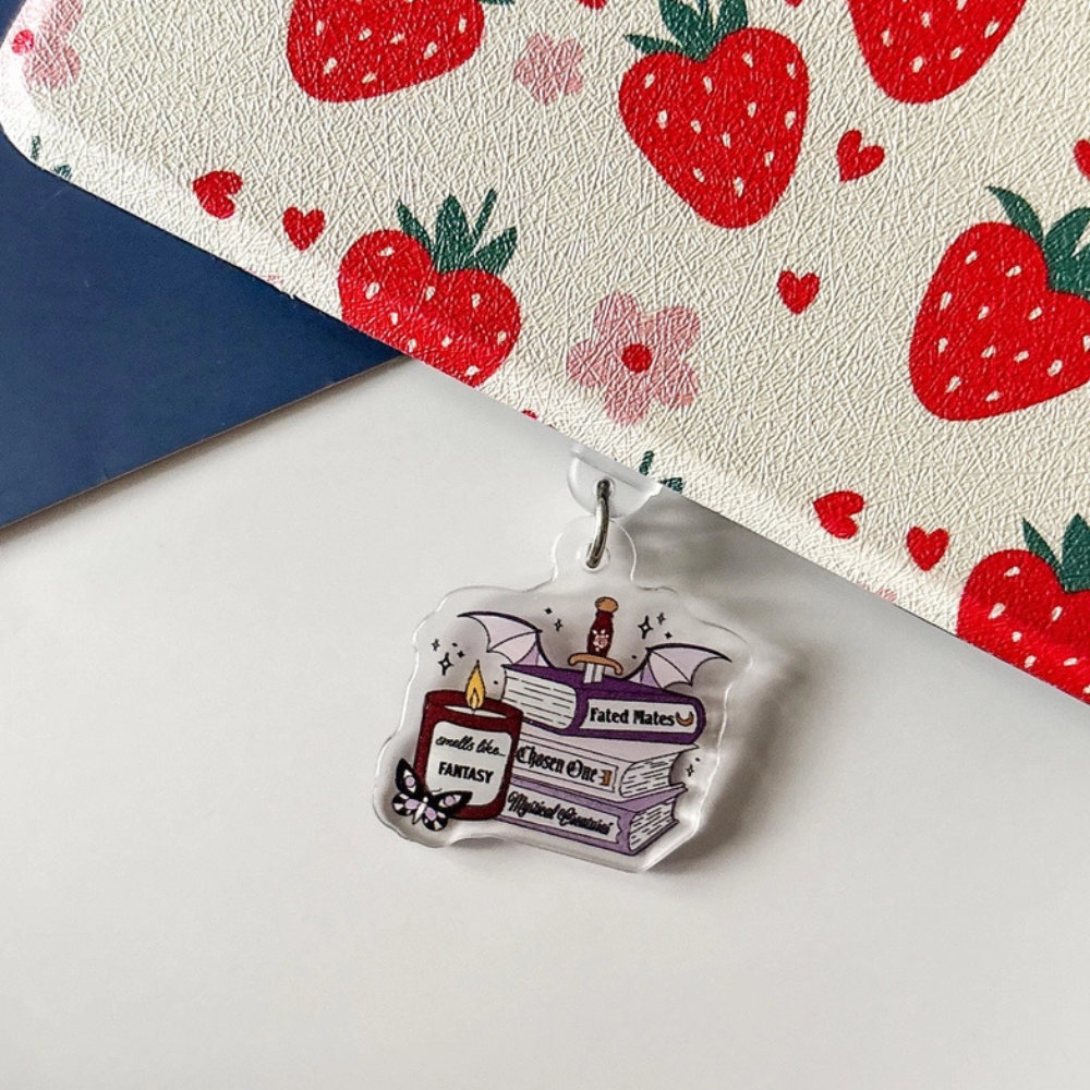 Fantasy Reader Acrylic E-Reader Charm and Dust Plug