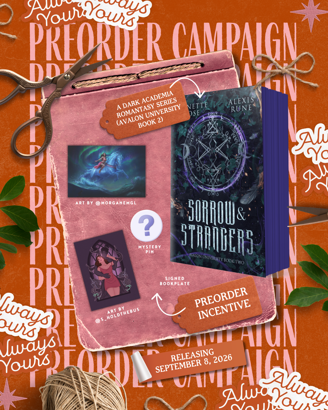 (PREORDER CAMPAIGN) Sorrow & Strangers (Avalon University #2)