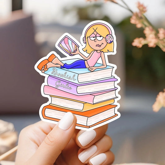 Lizzie Bookish Girlie Sticker