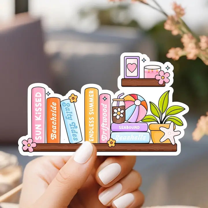 Summer Book Shelf Sticker