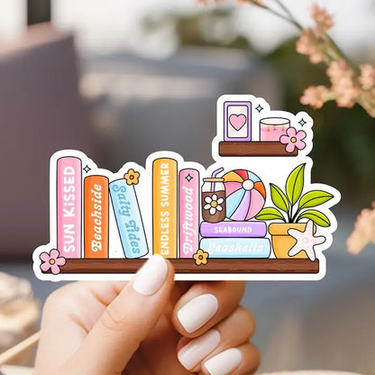 Summer Book Shelf Sticker