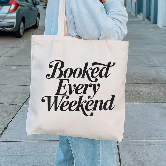 Booked Every Weekend Canvas Tote Bag