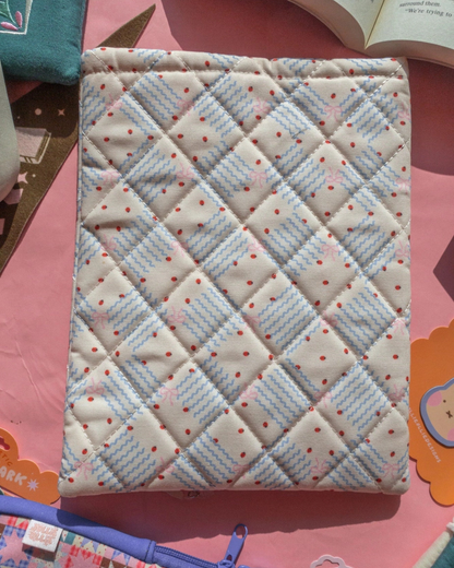 Quilted Ladybug Embroidered Book Sleeve