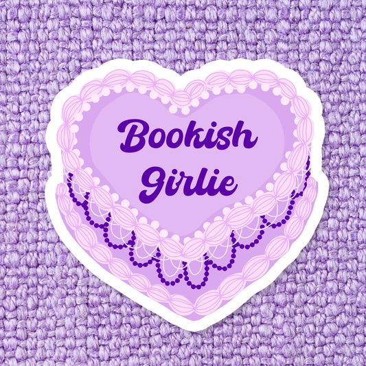 Bookish Girlie Purple Waterproof Vinyl Sticker